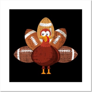 Funny turkey football for thanksgiving holiday season Posters and Art